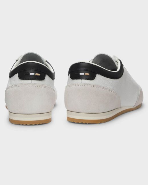 Boss White Lineor Low Profile Trainers for men