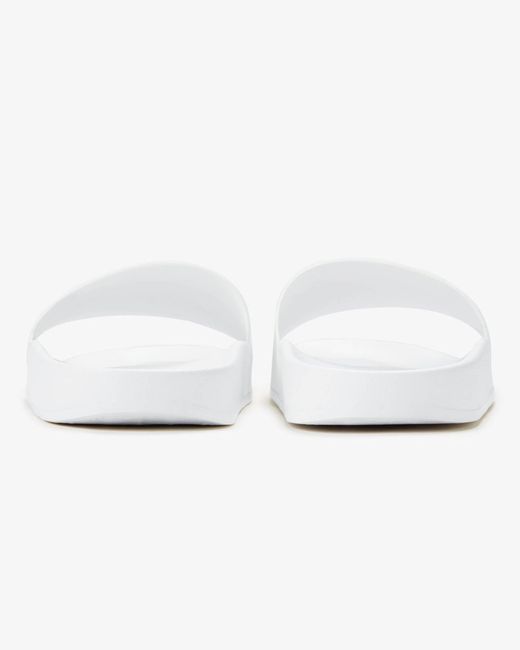 Fred Perry White Branded Slider for men