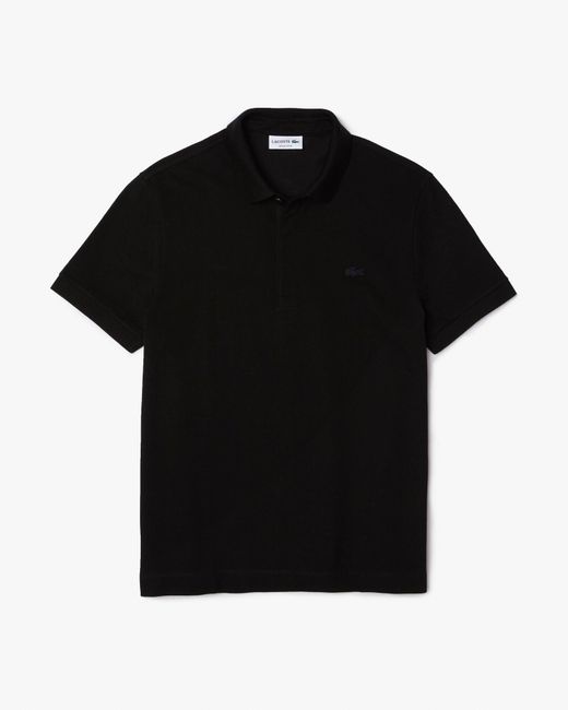 Lacoste Black Smart Paris Stretch Cotton Polo Shirt for men