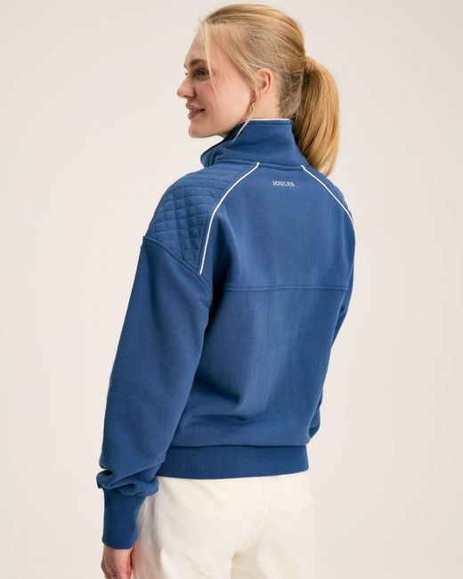 Joules Blue Racquet Half Zip Sweatshirt