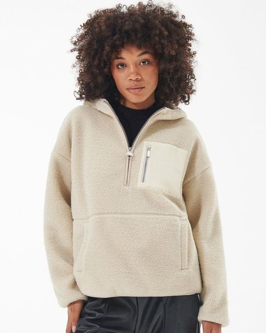 Half zip teddy sweatshirt best sale