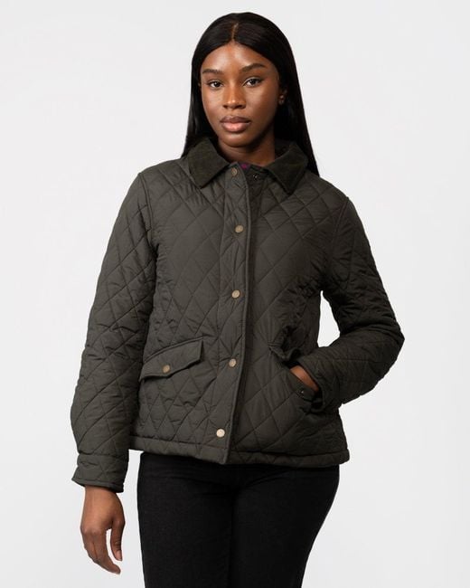 Joules Brown Arlington Cropped Quilted Jacket