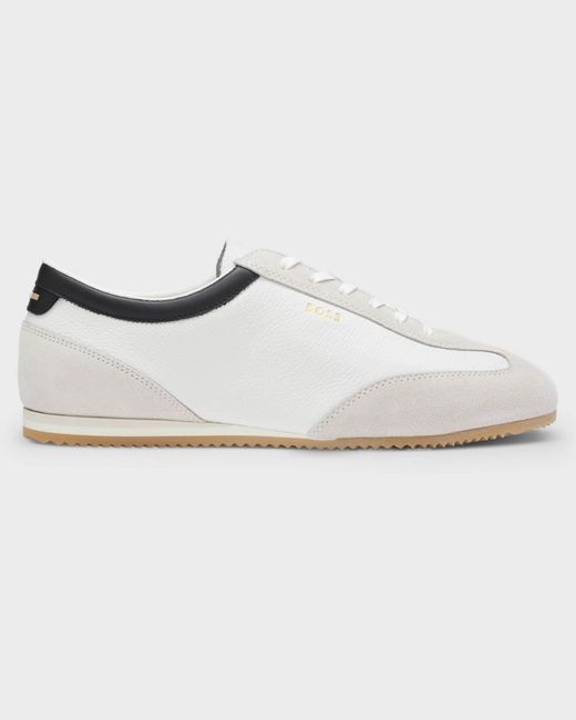 Boss White Lineor Low Profile Trainers for men