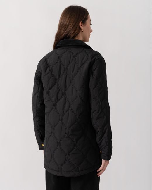 Hunter Black Witton Quilted Shacket Quilted Jackets