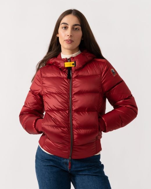 Parajumpers Red Mariah Hooded Down Bomber