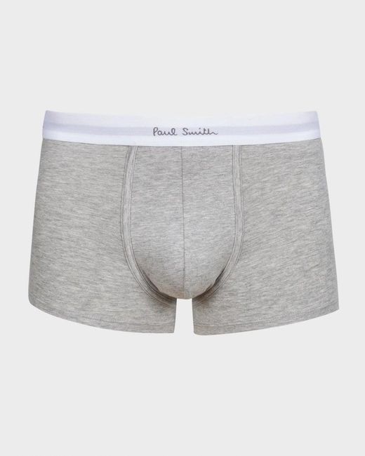 Paul Smith White 3-Pack Signature Waistband Mixed Trunks Size: L for men