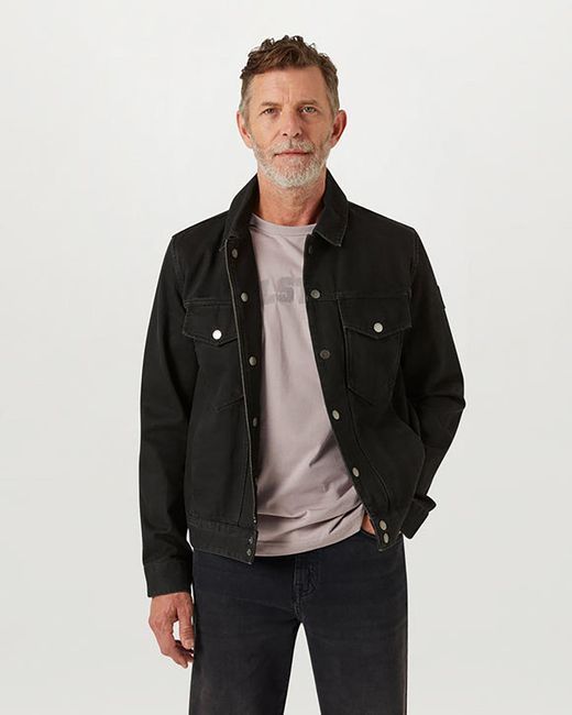 Belstaff Black Piston Trucker Jacket for men