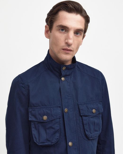 Barbour Blue Corbridge Casual Cotton Jacket for men