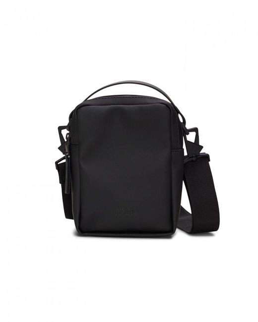 Rains Black Reporter Box Bag for men