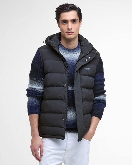 Barbour Blue Padley Puffer Gilet for men