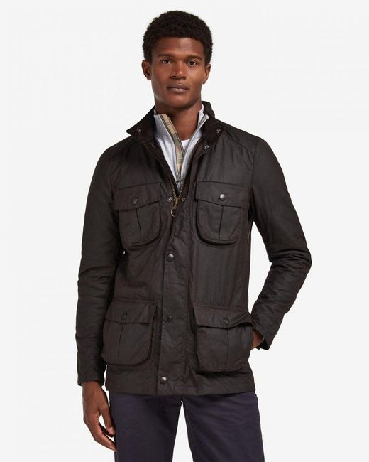 Barbour Black Corbridge Wax Jacket for men