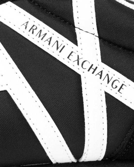 Armani Exchange White Ax Logo Retro Runner for men