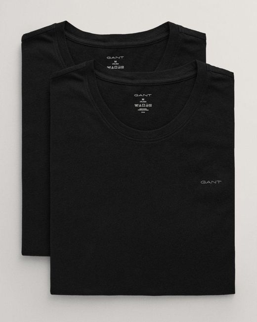 Gant Black Crew Neck T-shirt for men