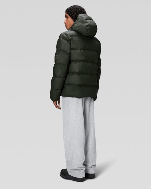 Rains Black Alta Puffer Jacket Size: S