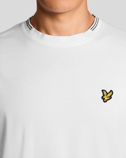 Lyle & Scott White Fine Tipped T-Shirt for men