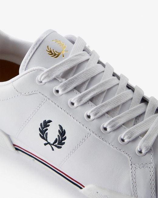 Fred Perry White B722 Leather Trainers Nos for men