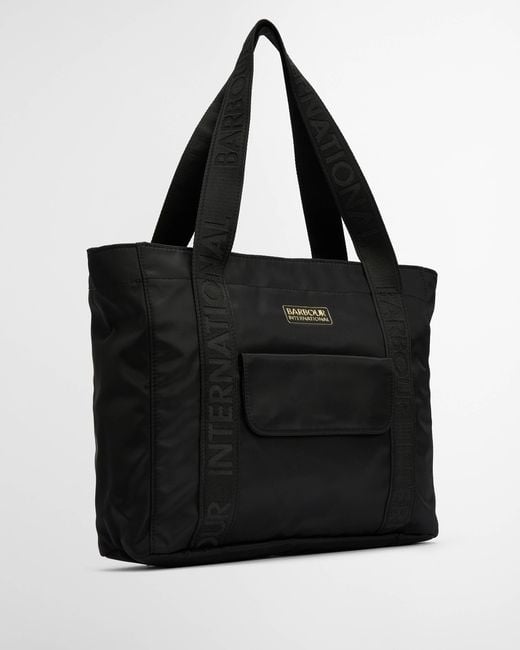 Barbour Black Qualify Tote Bag