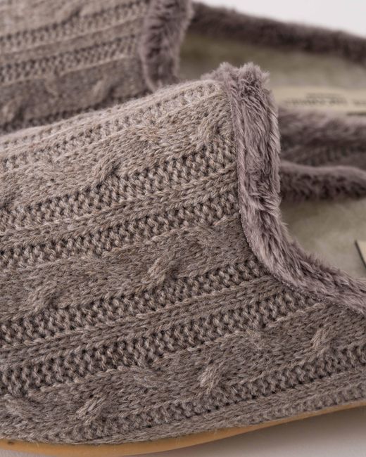 Ilse Jacobsen White Snippy Knit Slippers