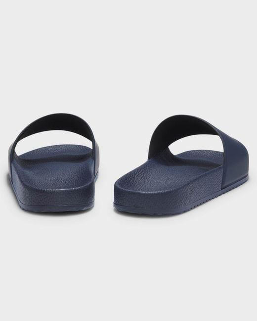 HUGO Blue Timein Slides With Logo Strap for men