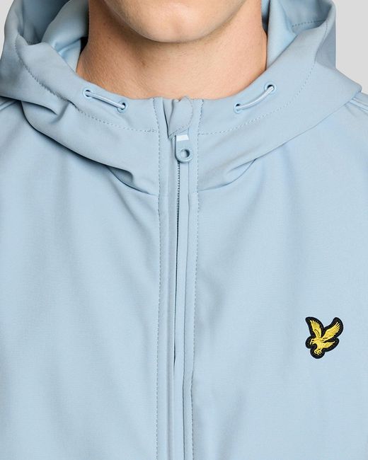 Lyle & Scott Blue Mesh Lined Softshell Jacket for men