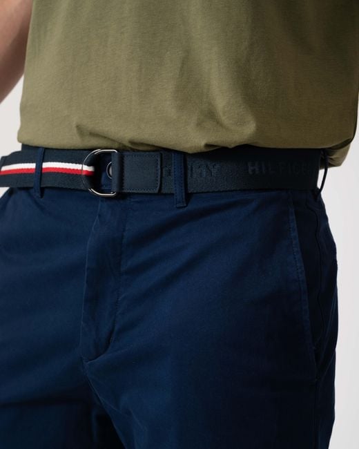Tommy Hilfiger Blue Denton 9.5" Essential Twill Shorts for men