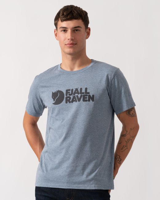 Fjallraven Blue Logo T-Shirt for men