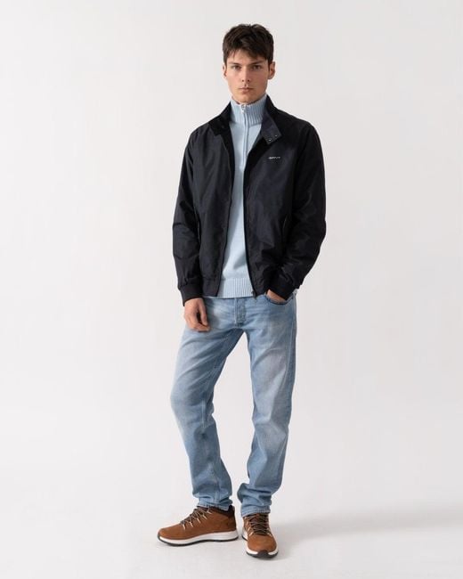 Gant Blue Lightweight Harrington Jacket for men