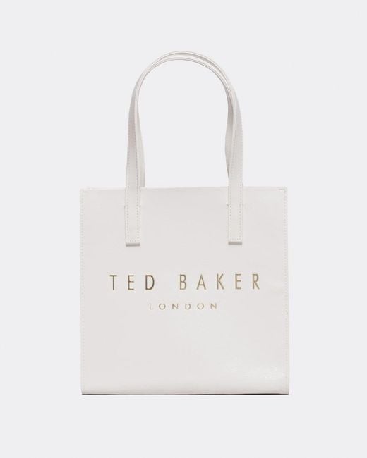 Ted Baker White Crinkon Crinkle Large Icon Bag