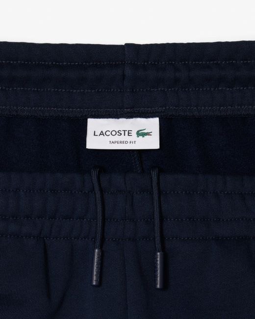 Lacoste Blue Tapered Fit Fleece Sweatpants for men