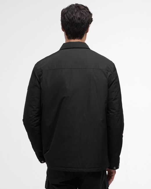 Barbour Black Padded Ariel Shirt Jacket for men