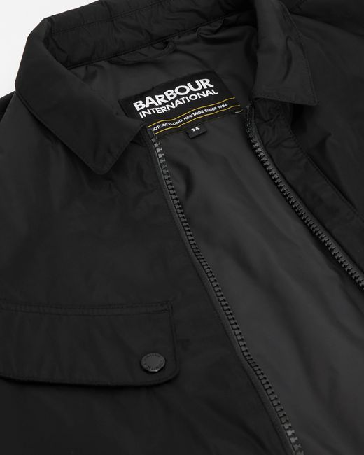 Barbour Black Padded Ariel Shirt Jacket for men