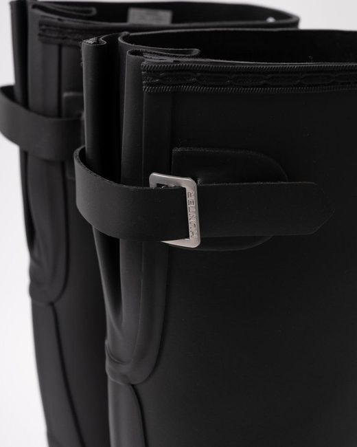 Hunter Black Original Tall Back Adjustable Wellies