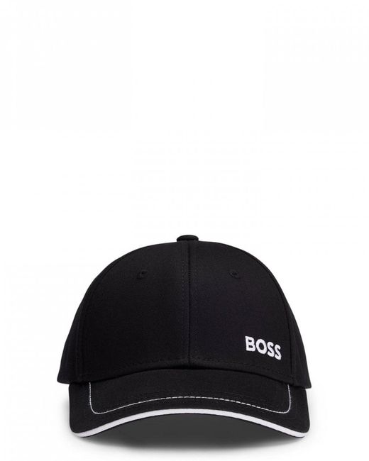 Boss Black Cap-1 Cotton-Twill Cap With Logo Detail Nos for men