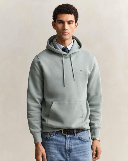 Gant Gray Reg Shied Hoodie An for men