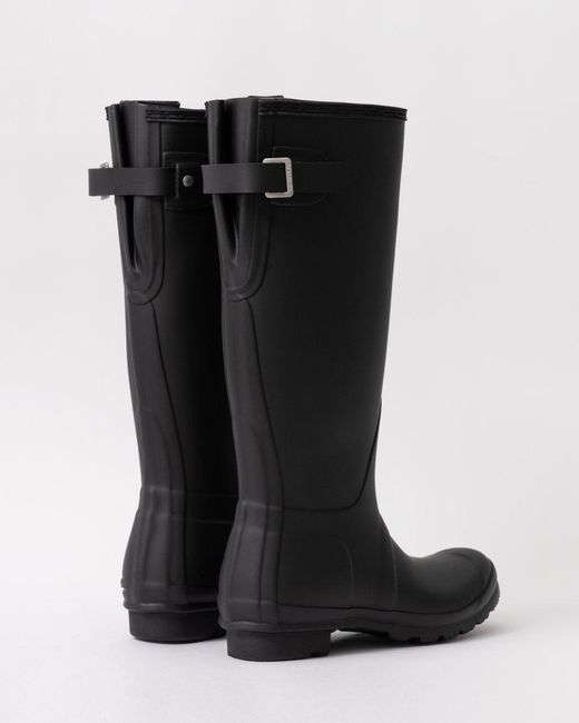 Hunter Black Original Tall Back Adjustable Wellies