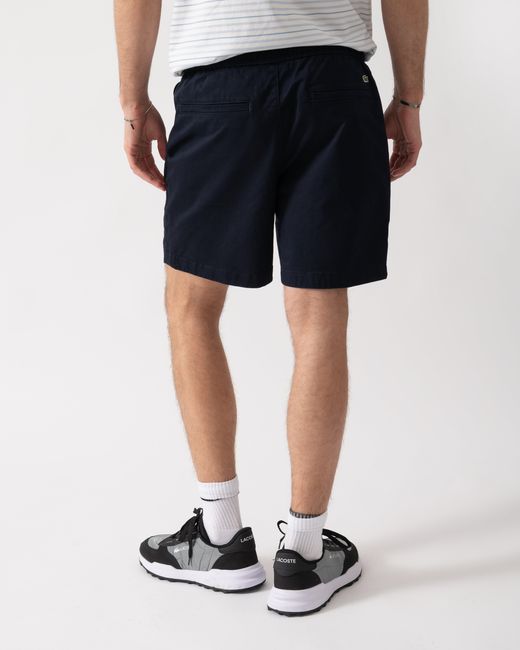 Lacoste Blue Relaxed Fit Stretch Cotton Shorts for men