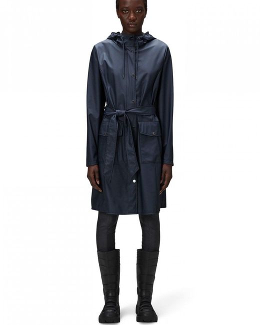 Rains Blue Curve Jacket Size: S