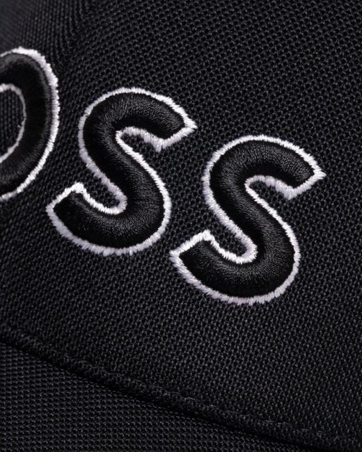 Boss Black Us-1 Stretch-piqué Cap With Embroidered 3d Logo for men