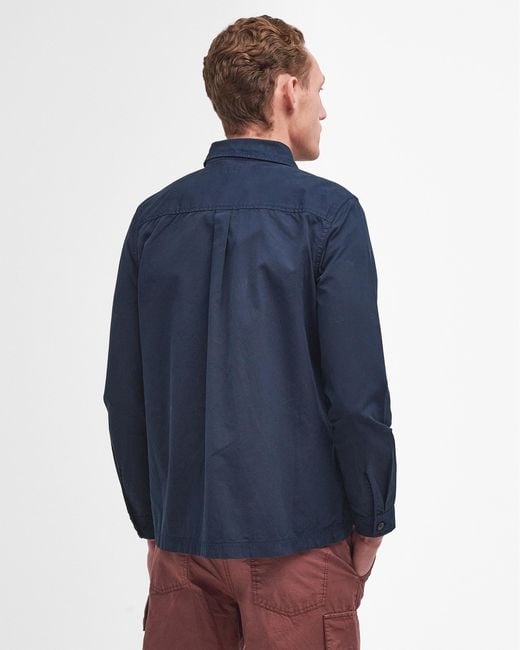 Barbour Blue Castlebay Garment Dyed Overshirt for men
