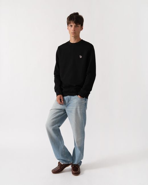 Paul Smith Black Ps Regular Fit Zebra Logo Sweatshirt for men