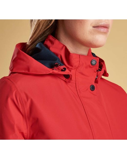 barbour red jacket womens