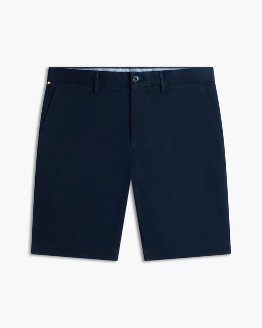Tommy Hilfiger Blue Denton 9.5 Inch Essential Twill Shorts for men