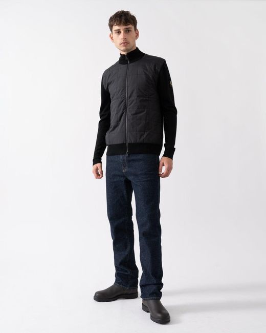 Belstaff Black Kelbrook Merino Wool Zip Cardigan , Size: L for men