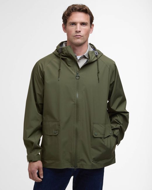 Barbour Green Trover Waterproof Jacket for men
