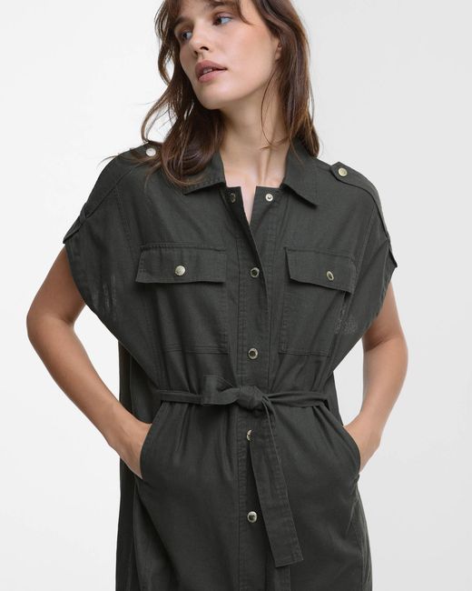 Barbour Black Harlow Midi Dress