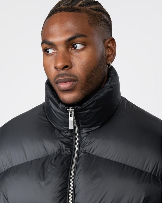 Armani Exchange High Neck Puffer Jacket in Black for Men | Lyst