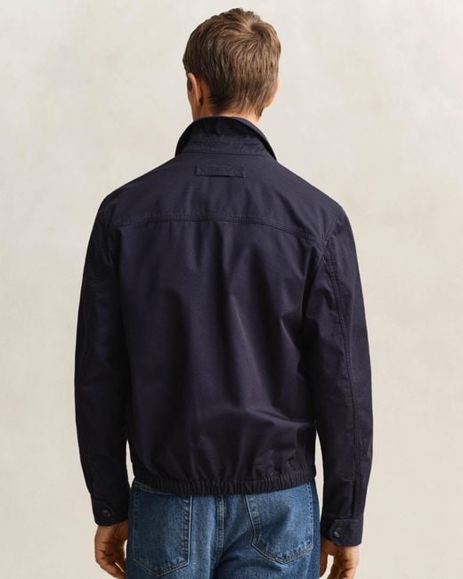 Gant Blue Cotton Windcheater Jacket for men