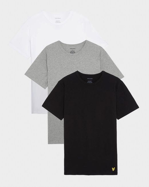 Lyle & Scott Black Basic 3 Pack T-Shirt for men