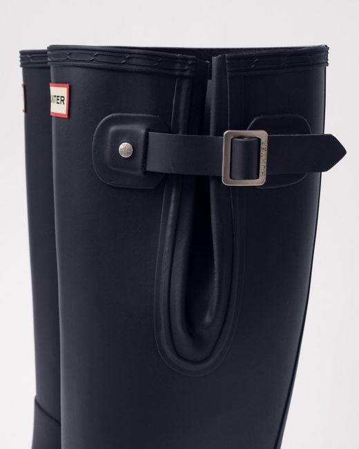 Hunter Blue Original Tall Side Adjustable Wellies for men