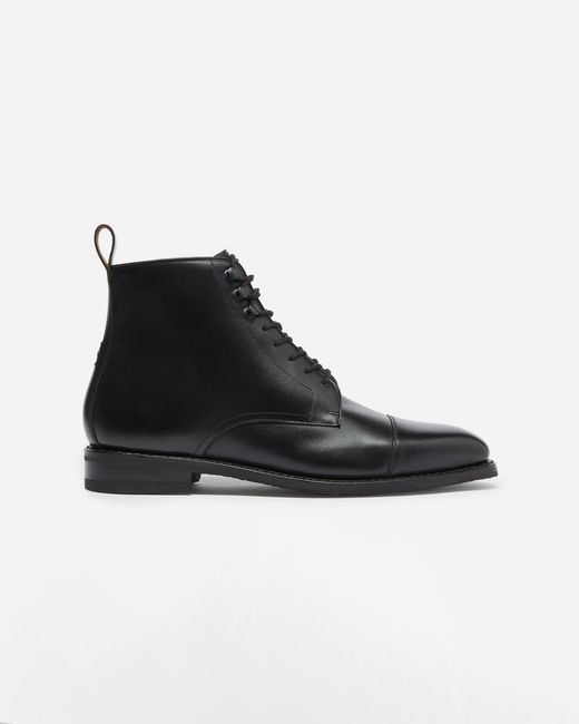 Oliver Sweeney Black Inglesham Antiqued Calf Leather Boots for men